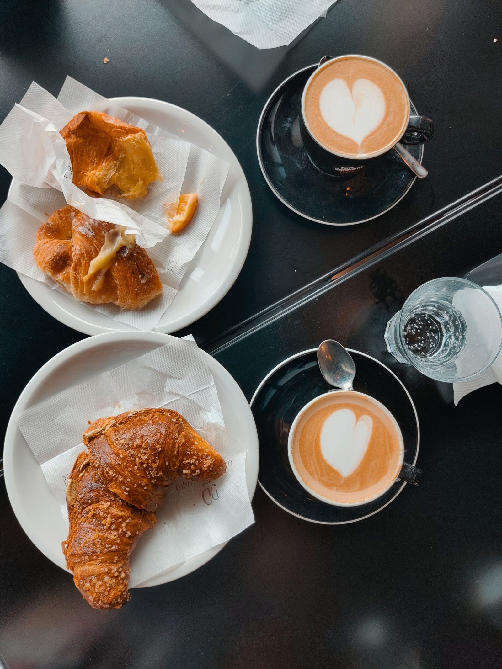 Croissant and cappuccino